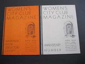 WOMEN'S CITY CLUB MAGAZINE - Two Issues 1935 & 1936