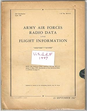Technical Order T. O. No. 08-15-2: Army Air Forces RADIO DATA AND FLIGHT INFORMATION 23 SEPTEMBER...