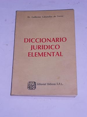 Imagen del vendedor de DICCIONARIO JURIDICO ELEMENTAL. a la venta por Librera J. Cintas