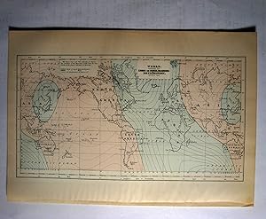 Johnson's Map of the World Showing the Lines of Equal Magnetic Declination - Original (1897)