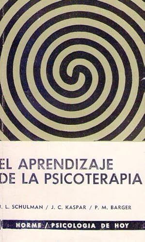 Seller image for EL APRENDIZAJE DE LA PSICOTERAPIA. Mtodo para el anlisis de la interaccin verbal for sale by Buenos Aires Libros