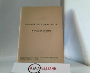 Bild des Verkufers fr Politikwissenschaftliche Bibliographien. Ein Verzeichnis bibliographischer Hilfsmittel in der Universittsbibliothek Bremen. zum Verkauf von ABC Versand e.K.