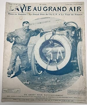 Bild des Verkufers fr La Vie Au Grand Air. Magazine Sportif Illustr. 9me Anne. N407 : 7 Juillet 1906 :Un arrt pour ravitaillement. zum Verkauf von JOIE DE LIRE