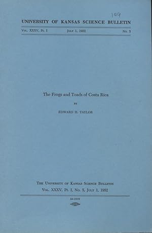 A Review of the Frogs and toads of Costa Rica
