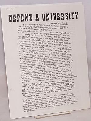 Defend a University