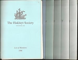 Image du vendeur pour The Hakluyt Society. List Of Members 1967, 1974, 1990 and 1996 mis en vente par The Book Collector, Inc. ABAA, ILAB