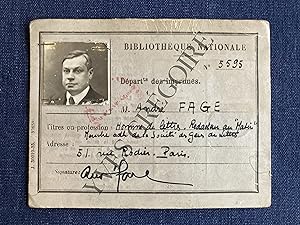 Seller image for CARTE BIBLIOTHEQUE NATIONALE for sale by Yves Grgoire