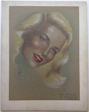 Inscribed Original Pastel Drawing