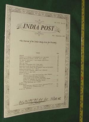 INDIA POST: The Journal of the India Study Circle for Philately - Volume 31/3 No. 132: July to Se...