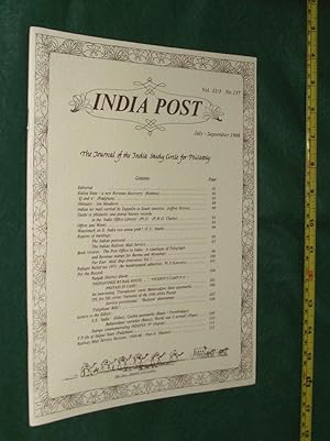 INDIA POST: The Journal of the India Study Circle for Philately - Volume 32/3 No. 137: July to Se...