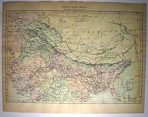 Johnson's Map of Northern India - Original (1897)