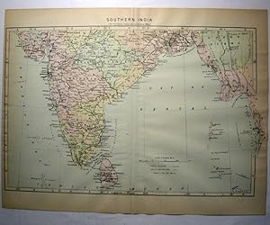 Johnson's Map of Southern India - Original (1897)