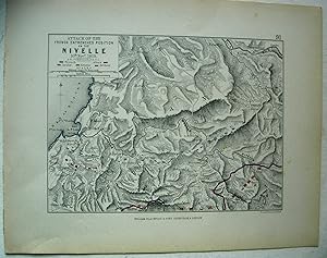 Immagine del venditore per The Battle of Nivelle, Antique Battle Map from Alison's History of Europe Atlas 1789 -1815 venduto da Jacques Gander