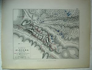 Seller image for The Battle of Albuera, Antique Battle Map from Alison's History of Europe Atlas 1789 -1815 for sale by Jacques Gander