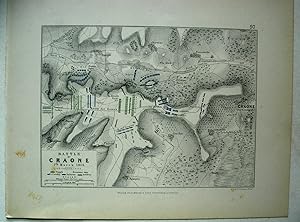 Immagine del venditore per The Battle of Craone, Antique Battle Map from Alison's History of Europe Atlas 1789 -1815 venduto da Jacques Gander