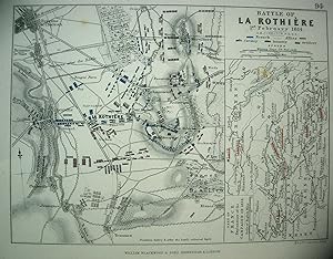 Seller image for The Battle of La Rothiere, Antique Battle Map from Alison's History of Europe Atlas 1789 -1815 for sale by Jacques Gander