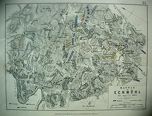 Seller image for The Battle of Echmuhl, Antique Battle Map from Alison's History of Europe Atlas 1789 -1815 for sale by Jacques Gander
