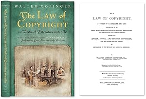Bild des Verkufers fr The Law of Copyright, In Works of Literature and Art; Including. zum Verkauf von The Lawbook Exchange, Ltd., ABAA  ILAB