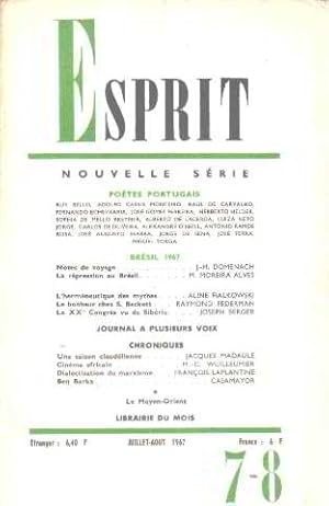 Revue esprit/ juillet-aout 1967/ poetes portugais