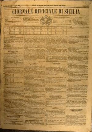 Giornale officiale di Sicilia dal numero 144 del 02/07/1861 al numero 294 del 31/12/1861