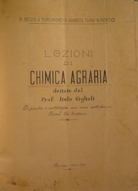 Lezioni di chimica agraria