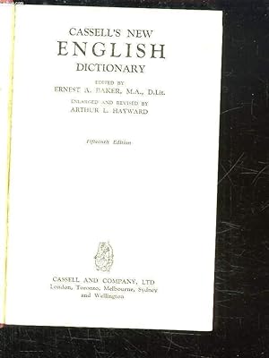 Seller image for CASSELL S NEW ENGLISH DICTIONARY. for sale by Le-Livre