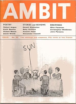 Bild des Verkufers fr Ambit No 22. 1964/1965. Magazine zum Verkauf von SAVERY BOOKS