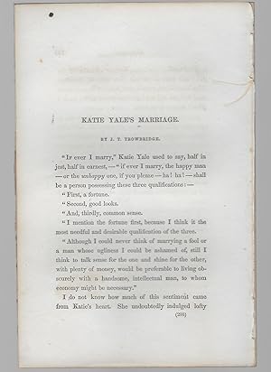 Seller image for Katie Yale's Marriage for sale by Legacy Books II