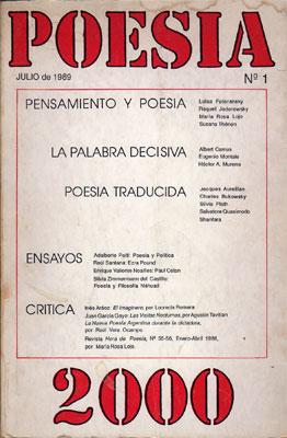 Poesía 2000 Nº 1 - Julio de 1989