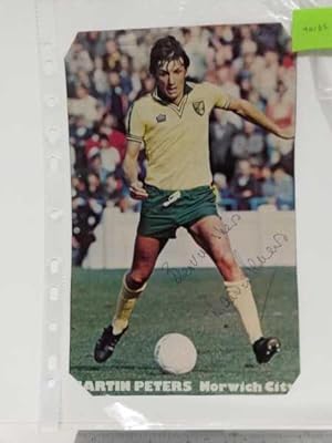 Martin Peters, Hand Signed Autograph 1978