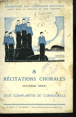 Image du vendeur pour DEUX COMPLAINTES DE CORNOUAILLE. mis en vente par Le-Livre