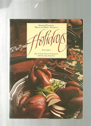 Seller image for HOLIDAYS: Menu Cookbook Music by the San Francisco String Quartet with Flute, Harp, Harpsichord for sale by ODDS & ENDS BOOKS