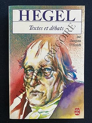 Imagen del vendedor de HEGEL-LE PHILOSOPHE DU DEBAT ET DU COMBAT a la venta por Yves Grgoire