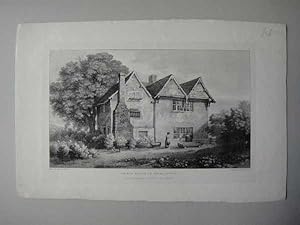 Old House at Thurcaston, Leicestershire, 1826, Antique Lithograph