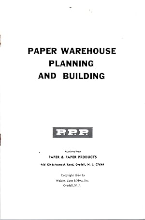 Image du vendeur pour Paper Warehouse Planning and Building mis en vente par Book Booth