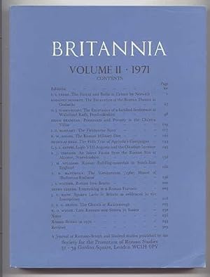 Seller image for BRITANNIA: A JOURNAL OF ROMANO-BRITISH AND KINDRED STUDIES. VOLUME 2 1971. (VOLUME II - 1971.) for sale by Capricorn Books