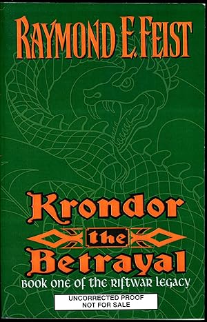 Imagen del vendedor de KRONDOR THE BETRAYAL: BOOK ONE OF THE RIFTWAR LEGACY a la venta por John W. Knott, Jr, Bookseller, ABAA/ILAB