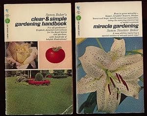 Grouping ."Clear & Simple Gardening Handbook" .with "Miracle Gardening" 2 Two Books