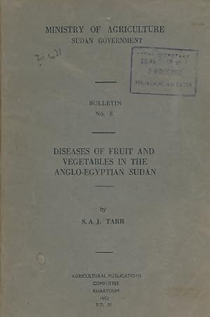 Image du vendeur pour Diseases of Fruit and Vegetables in the Anglo-Egyptian Sudan mis en vente par Barter Books Ltd