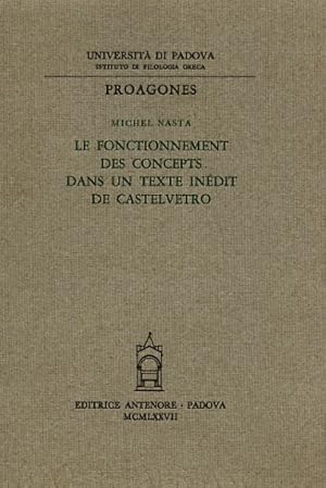 Immagine del venditore per Le fonctionnement des concepts dans un texte indit de Castelvetro. venduto da FIRENZELIBRI SRL