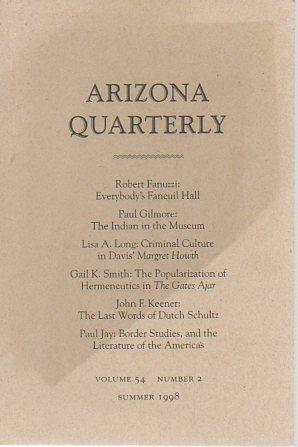 Seller image for Arizona Quarterly: A Journal of American Literature, Culture, and Theory 54(2) Summer 1998 for sale by Bookfeathers, LLC