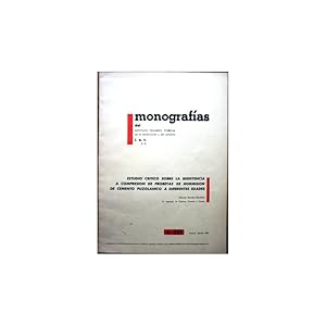 Imagen del vendedor de Monografas del Instituto Eduardo Torroja de la construccin y del cemento. N 331. Estudio crtico sobre la resistencia a comp a la venta por Librera Salamb