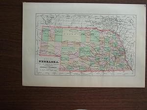 Image du vendeur pour Johnson's Map of Nebraska - Original (1895) mis en vente par Imperial Books and Collectibles