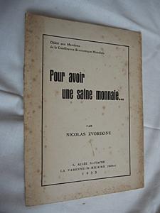 Bild des Verkufers fr Pour avoir une saine monnaie? zum Verkauf von Abraxas-libris