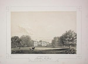 Fine Original Antique Lithograph Illustrating Clerk Hill in Lancashire, The Seat of The Rev John ...