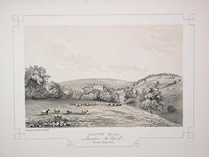 Fine Original Antique Lithograph Print of Dalton Hall in Lancashire, The Seat of Edmund Hornby, Esq.