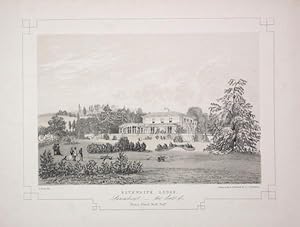 Fine Original Antique Lithograph Print Illustrating Esthwaite Lodge in Lancashire (now in Cumbria...