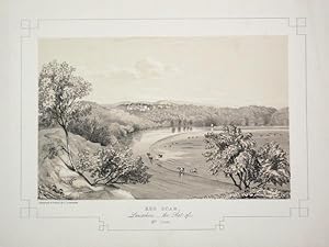 Fine Original Antique Lithograph Illustrating Red Scar in Lancashire, The Seat of Mrs Cross.