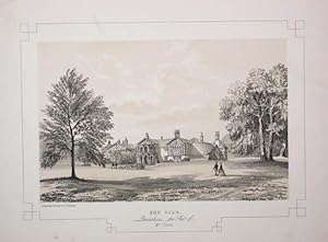 Fine Original Antique Lithograph Illustrating Red Scar in Lancashire, The Seat of Mrs Cross.