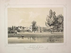 Fine Original Antique Lithograph Illustrating Ribby Hall in Lancashire, The Seat of Hugh Hornby, ...